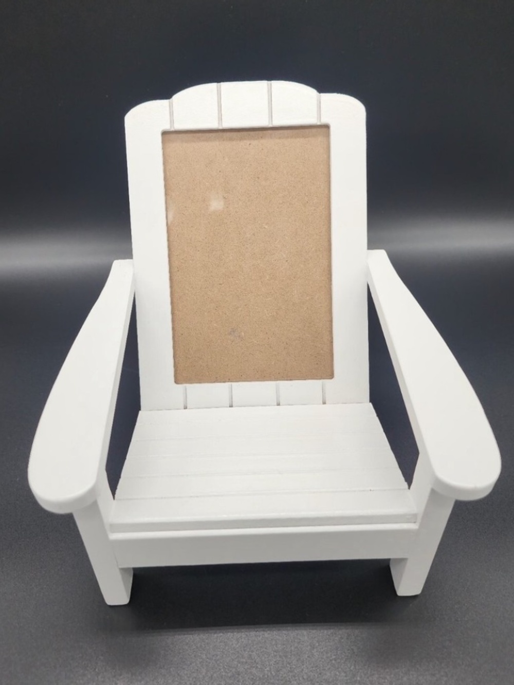 Rustic Adirondack Chair Photo Frame | White Distressed Wooden Picture Frame